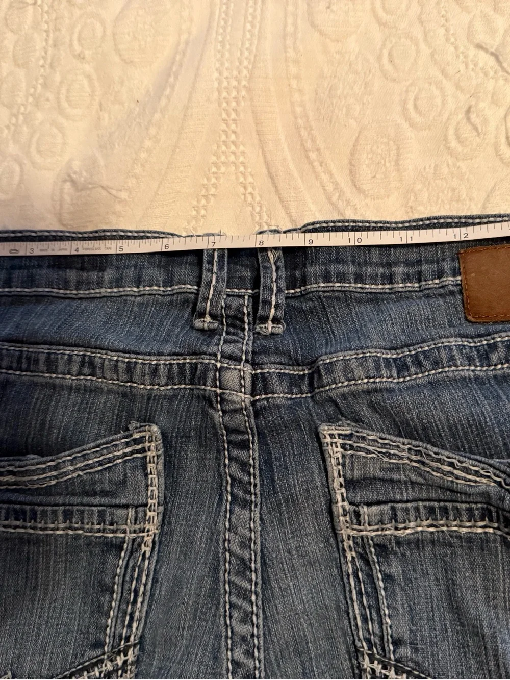 BKE Men's Dark Blue Slim Straight Jeans